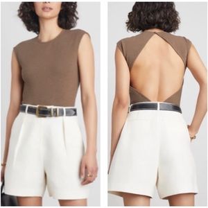 NWT Who What Wear Collection Backless Bodysuit - Brown